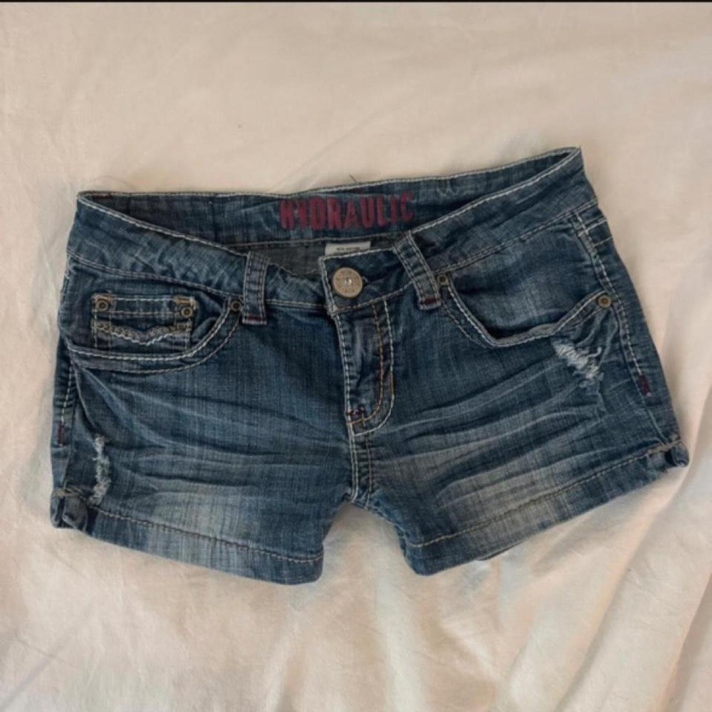 Y2K 2000s Hydraulic Low-rise Denim Shorts